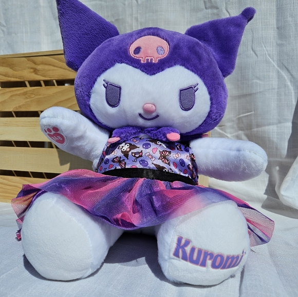 Build A Bear Kuromi Hello Kitty Sanrio Plush Purple And White With Dress - Picture 2 of 3